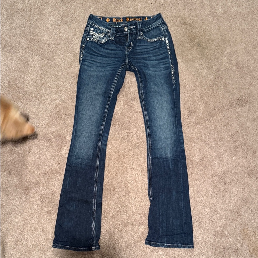 Rock Revival Women's Dark Blue Boot Cut Jeans